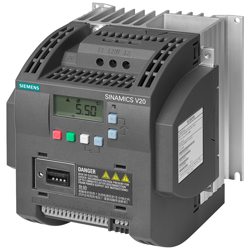 Частотный преобразователь 3кВт, 400В, 7,3А, Siemens - 6SL3210-5BE23-0CV0, Серии SINAMICS V20