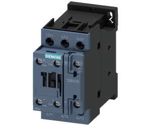 Siemens Контактор, 3 ПОЛ  AC-3, 15КВТ/400В, Блок-Контакты 1НО+1НЗ 3RT20271AP00