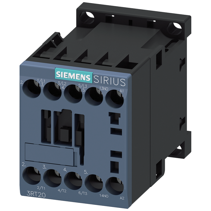 Siemens Контактор, 3 ПОЛ  AC-3, 4КВТ/400В, Блок-Контакт 1НО 3RT20161AP01