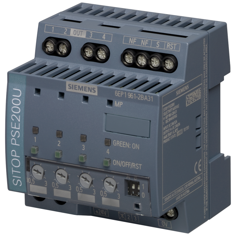 SITOP PSE200u 3 a, 4х-канальный модуль селективности, SIEMENS 6EP1961-2BA31