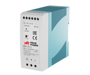Источник питания MDR-100-12, на выходе 12 В DC, 7,5A, 100 Вт. Входное 85-264 В AC (120-370 В DC)