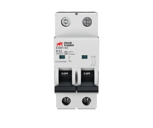 Автоматический выключатель ESM2-63/D6/2 (6kA), 6A, характеристика D, количество полюсов: 2P
