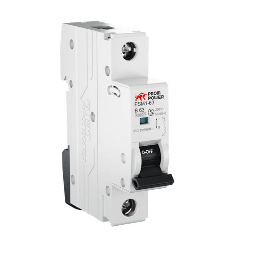 Автоматический выключатель ESM2-63/D32/1 (6kA), 32A, Характеристика D, Количество Полюсов: 1P