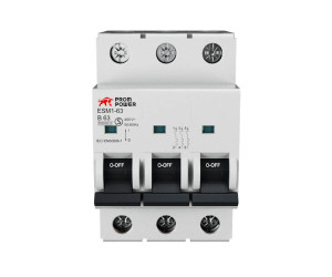 Автоматический выключатель ESM2-63/D20/3 (6kA), 20A, характеристика D, количество полюсов: 3P