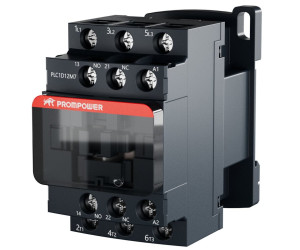 Контактор Prompower PLC1D12M7 серии Pulse, ток 12А, 3 полюса, доп контакт 1НО+1НЗ, катушка 230AC