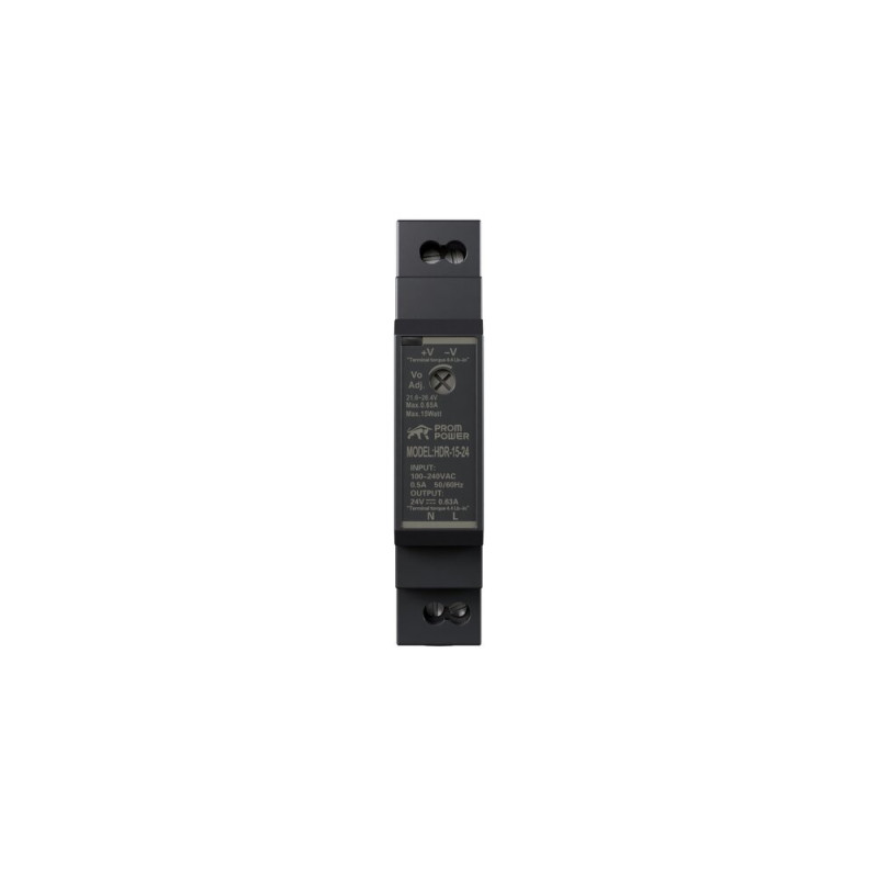 Источник питания PROMPOWER HDR-15-24, на вых. 24 В DC, 0.63А, 15.2Вт. Вх. 85-264В AC (120-370 В DC)
