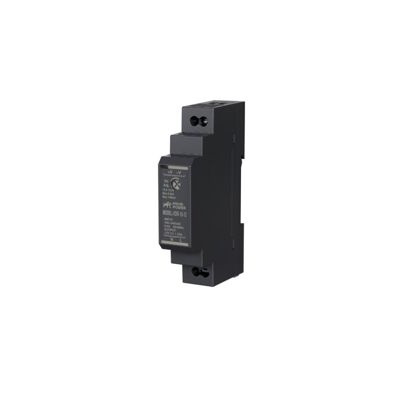 Источник питания PROMPOWER HDR-15-12, на вых. 12 В DC, 1.25А, 15Вт. Вх. 85-264В AC (120-370 В DC)