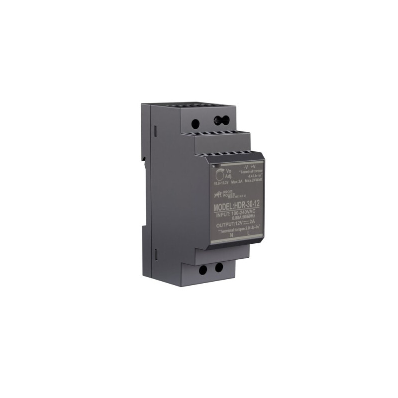 Источник питания PROMPOWER HDR-30-12, на вых. 12 В DC, 2А, 24Вт. Вх. 85-264В AC (120-370 В DC)