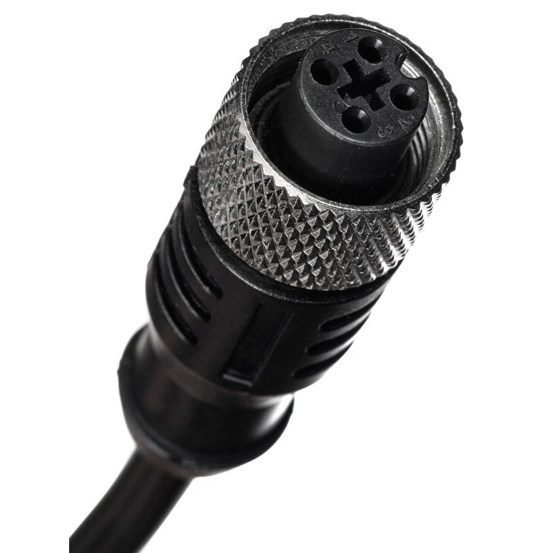 Кабель с разъёмом 10 метров. Разъём M12 прямой. 4-pin KJT-J12S4-10M-TA